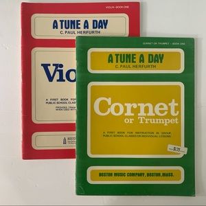 Vintage A Tune A Day Violin & Trumpet Music Books